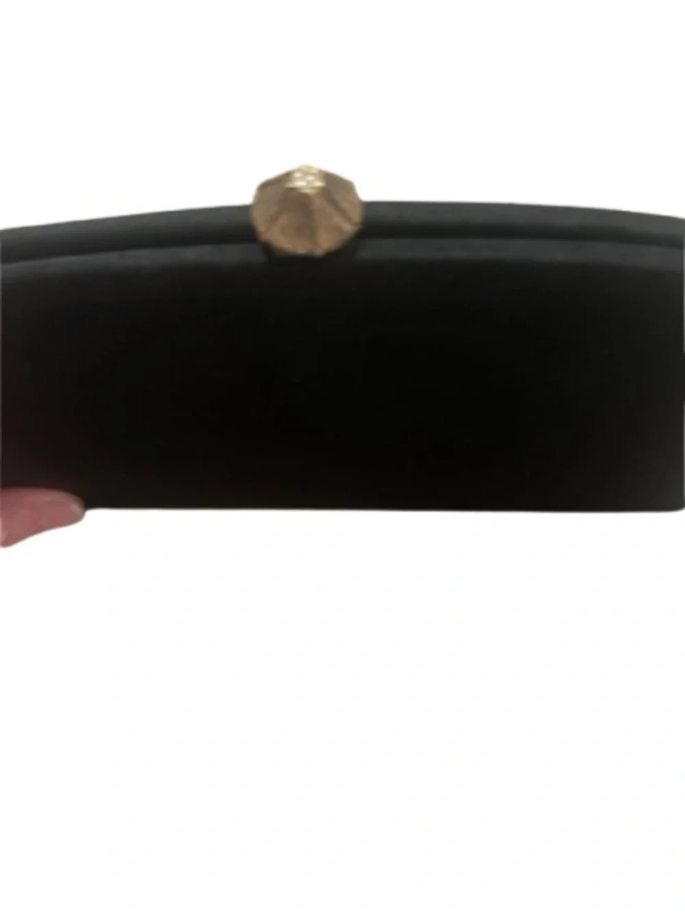 Vintage 1960s Classic Black Clutch Bag